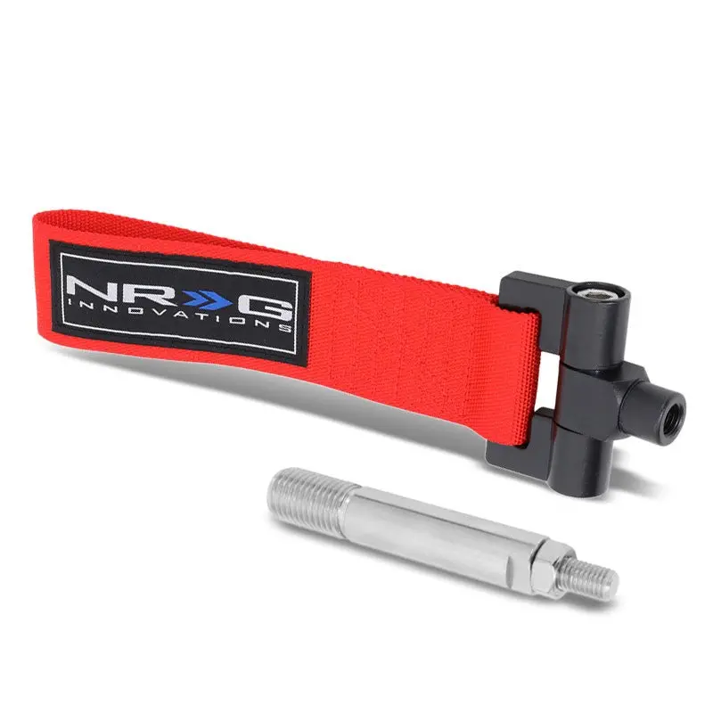 Nrg Red Tow-144Rd Front/Rear Nylon Tow Strap Tow Hook Kit For 04-07 Nissan 350Z 1