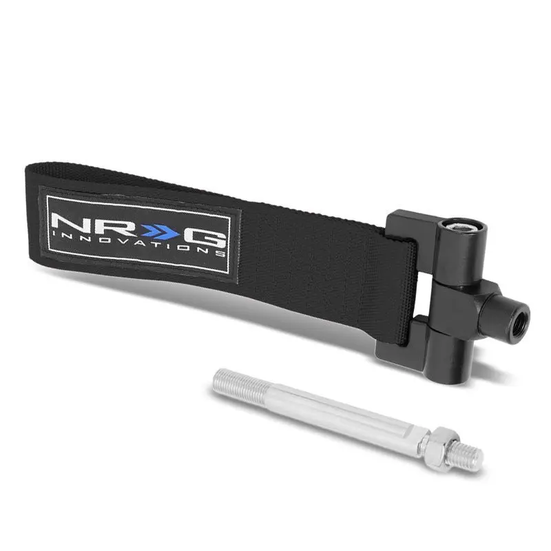 Nrg Black Tow-207Bk Front Nylon Tow Strap Tow Hook Kit For 02-07 Impreza Wrx 1