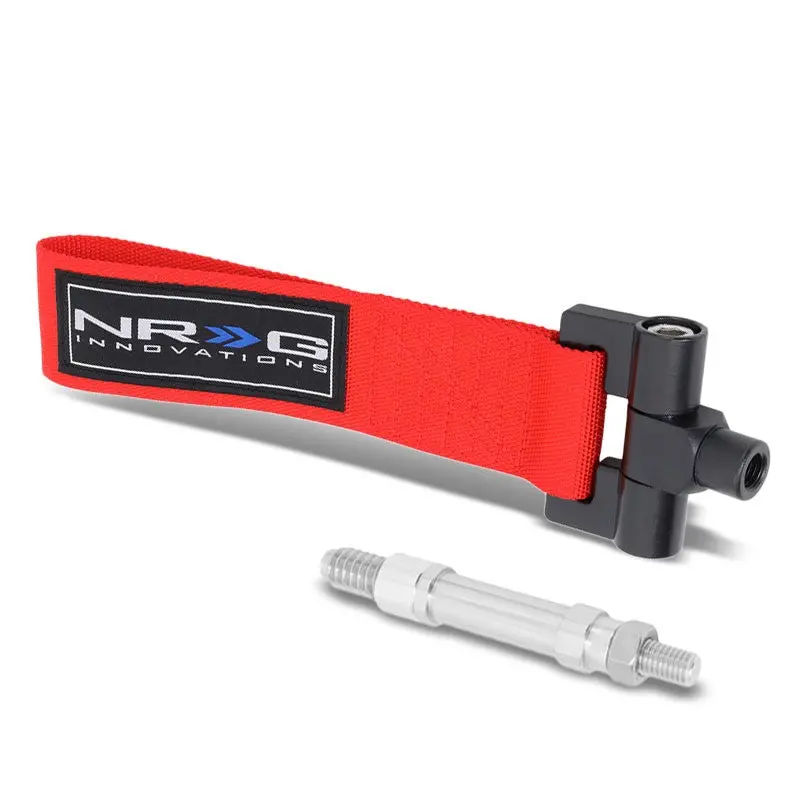 Nrg Red Tow-E92rd Front/Rear Nylon Tow Strap Hook Kit For Bmw E90 E92 3 Series 1