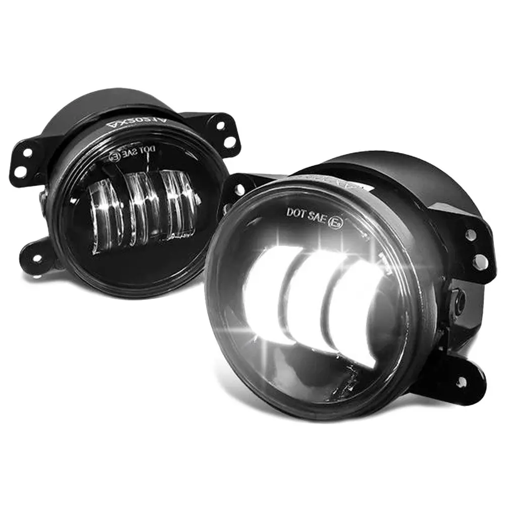 Nuvsion Front Clear Lens Led Fog Light For 10-19 Dodge Journey/07-18 Wrangler 1