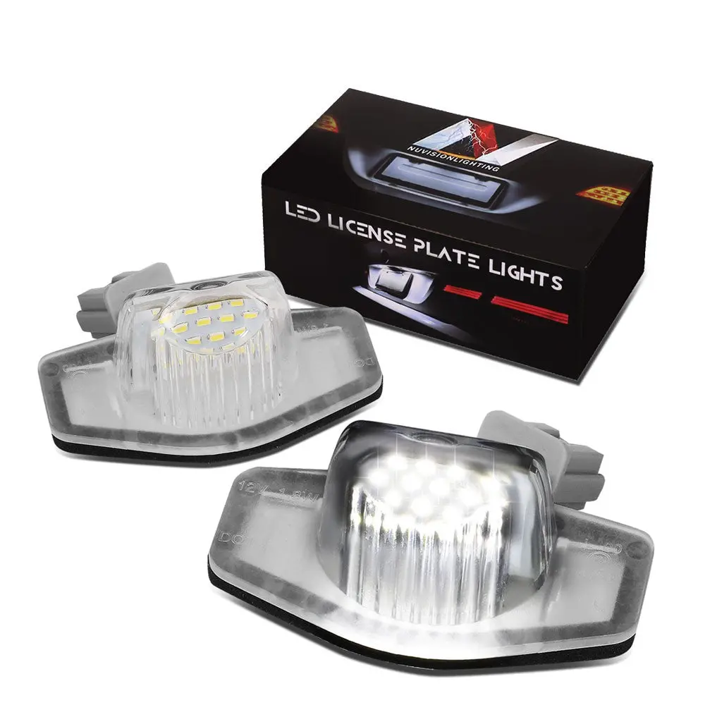 Nuvision Nvl-Lpl-001 White Led License Plate Light For 10-15 Crosstour/12-15 Civic/07-16 Cr-V/09-11 Element/16-21 Hr-V/10-14 Insight/08-17 Odyssey 1