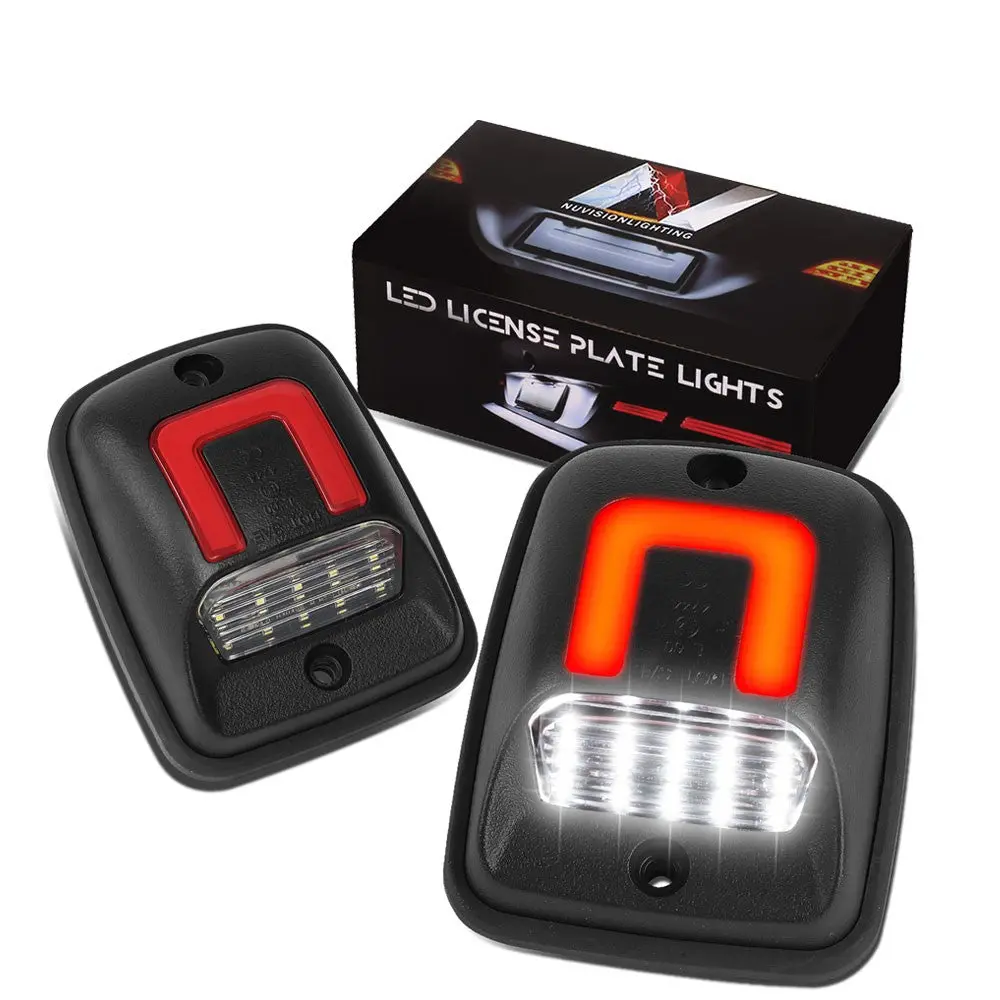 Nuvision Nvl-Lpl-008 Red/White Led License Plate Light For Toyota 92-98 T100 / 95-04 Tacoma 1