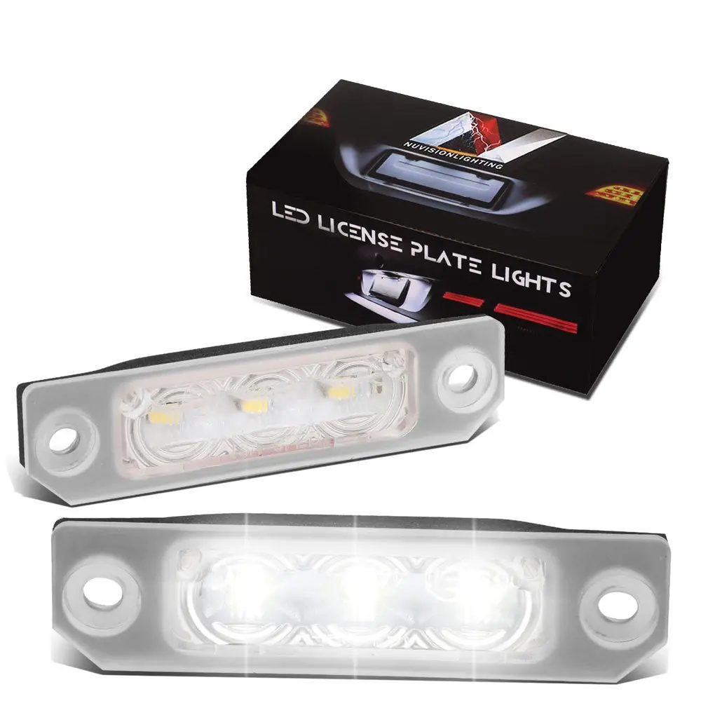 Nuvision Nvl-Lpl-012 White Led License Plate Light For 09-19 Flex/08-11 Focus/06-12 Fusion/10-14 Mustang/08-19 Taurus/09-16 Mks/10-19 Mkt/07-15 Mkx 1