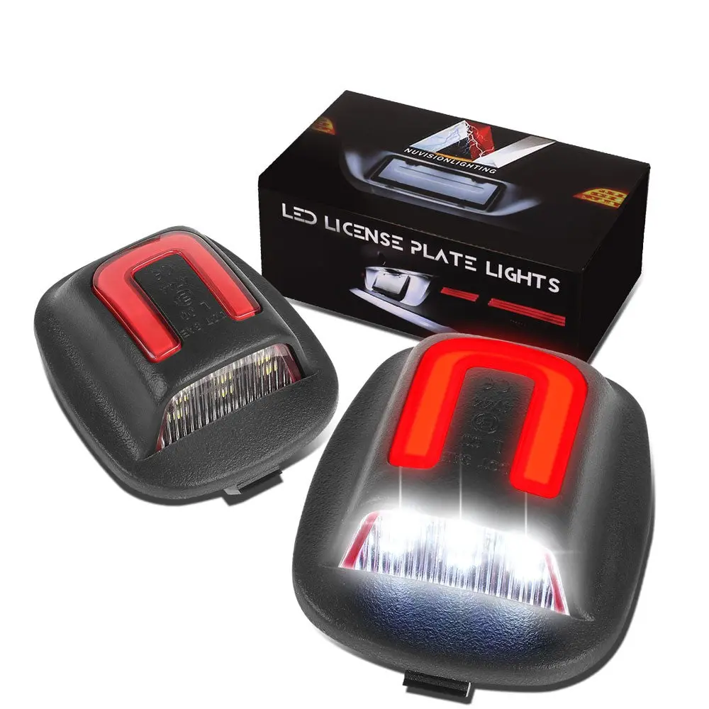 Nuvision Nvl-Lpl-017 Red/White Led License Plate Light For Nissan 94-04 Xterra / 00-04 Frontier 1