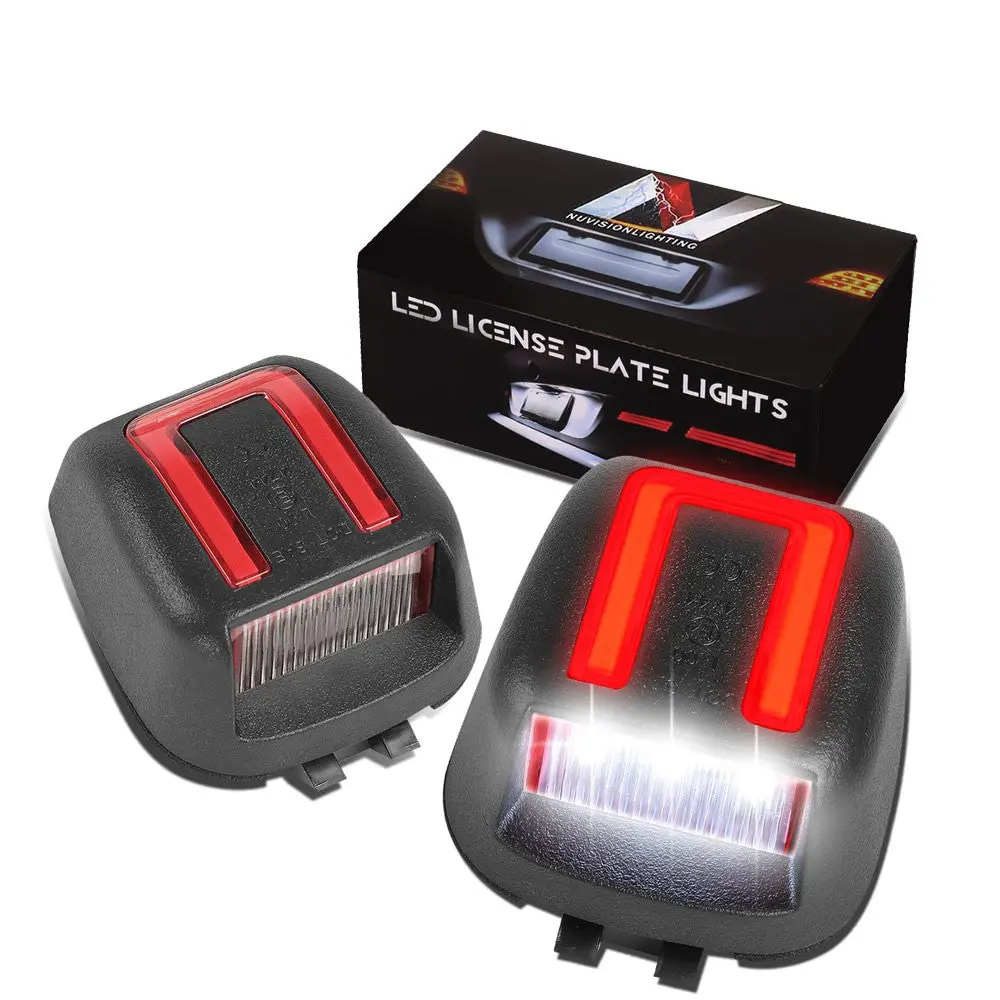 Nuvision Nvl-Lpl-019 Red/White Led License Plate Light For 07-08 Armada/07-21 Frontier/07-21 Navara/07-15 Titan/08-15 Xterra/08-12 Equator 1