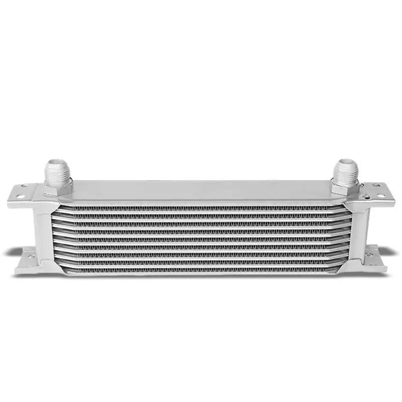 Silver Aluminum (10 An / 10 Row) High Performance Engine Transmission Oil Cooler 1