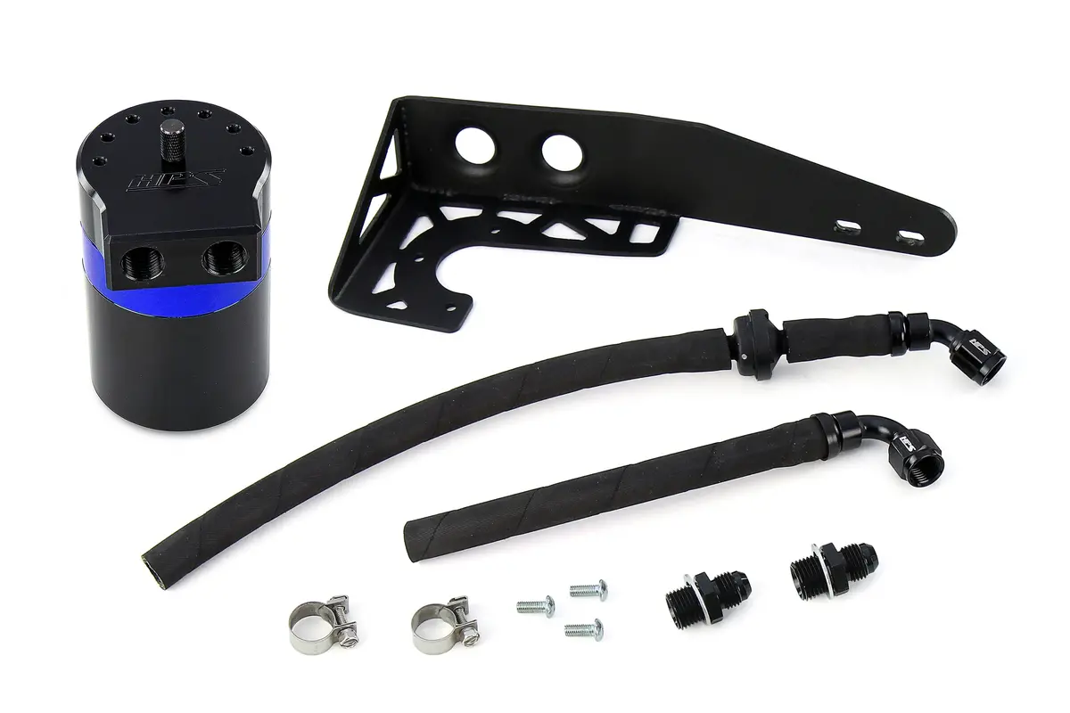 Hps Blue 5Fl Oz Aluminum Oil Catch Can Tank Mount Bracket Kit 18-22 Honda Accord 2.0T Cv2 1
