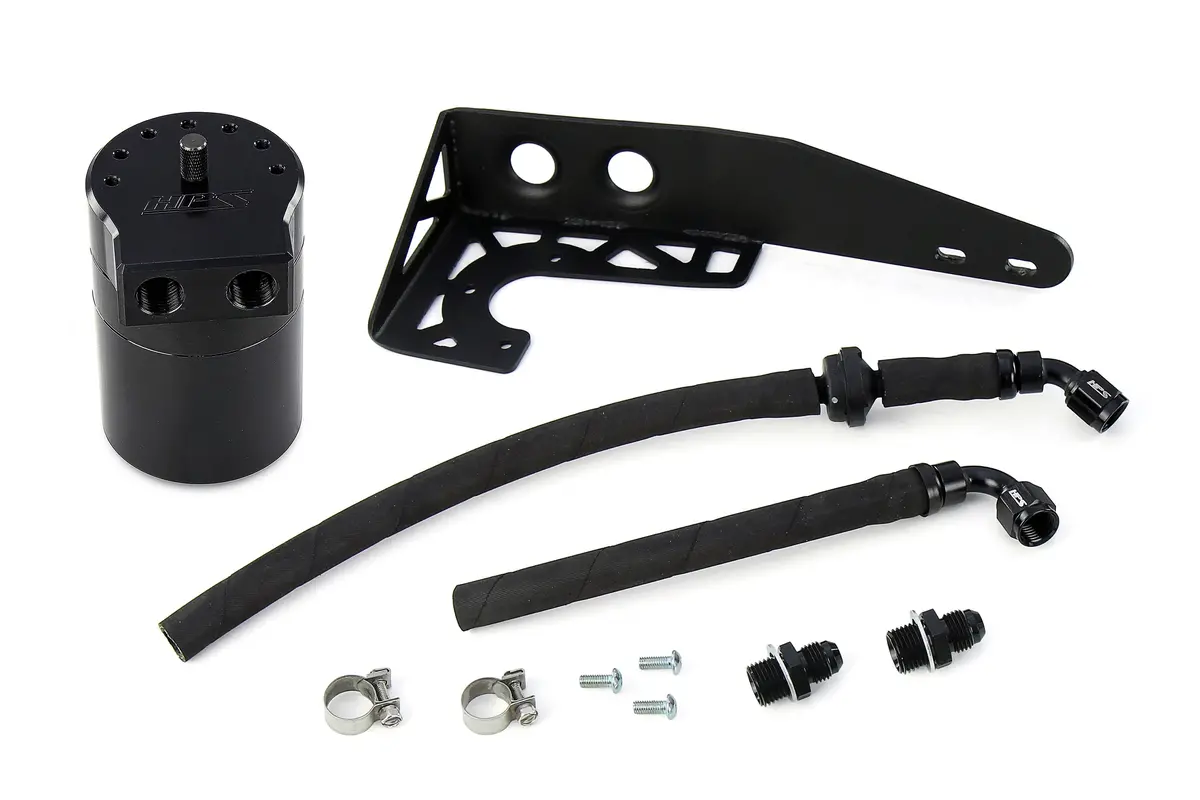 Hps Black 5Fl Oz Aluminum Oil Catch Can Tank Mount Bracket Kit 18-22 Honda Accord 2.0T Cv2 1