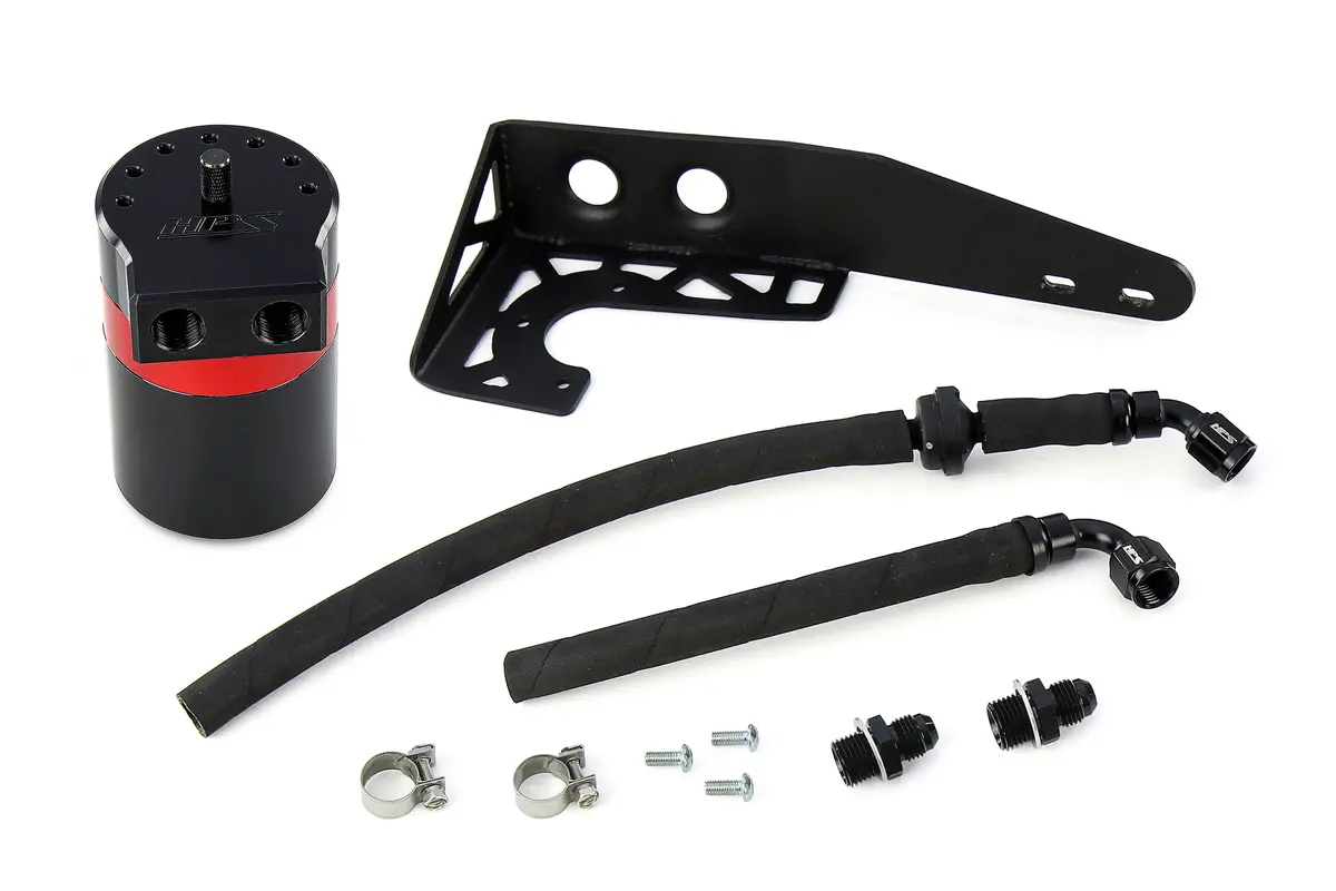 Hps Red 5Fl Oz Aluminum Oil Catch Can Tank Mount Bracket Kit 18-22 Honda Accord 2.0T Cv2 1