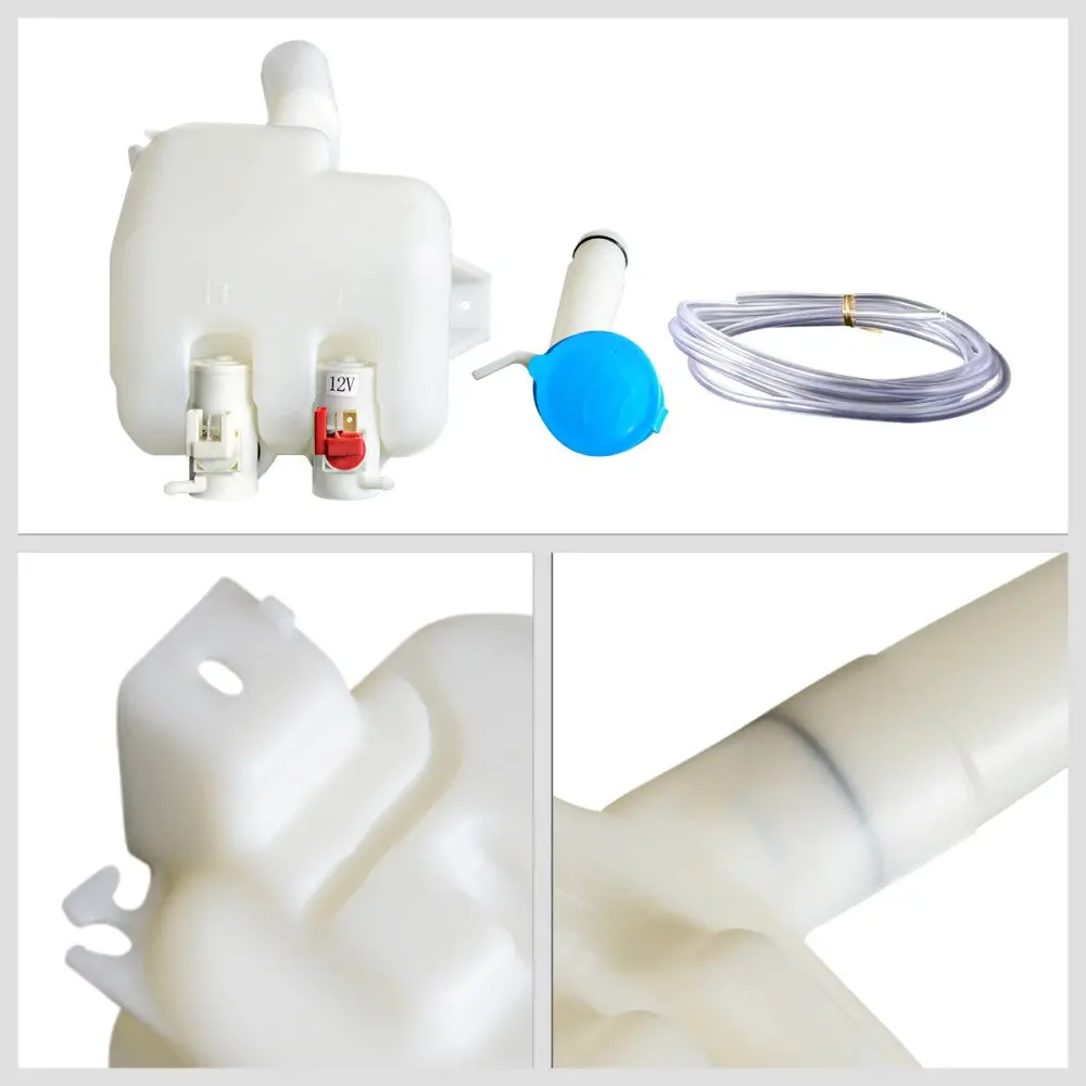 Oe Style Windshield Washer Reservoir Tank W/Pump+Cap+Filler Tube For 07-08 Fit 2