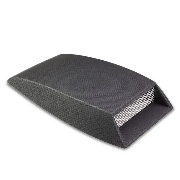 Universal Black Carbon Fiber Design Style Air Flow Vent Bonnet Hood Scoop Cover 1