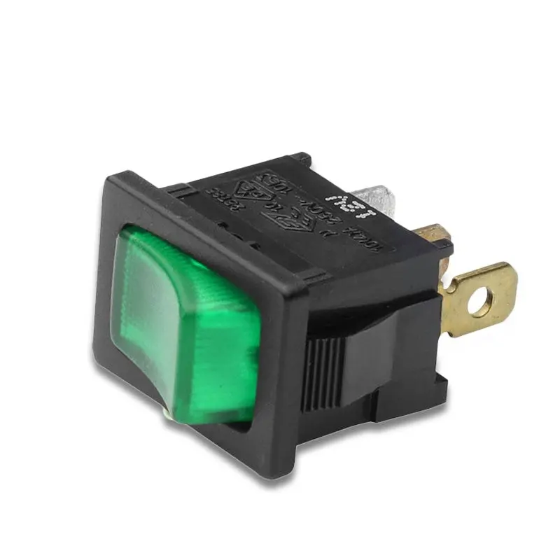 Car Boat Truck 12V 20A 3 Pin On/Off Green Led Mini Rocker Power Toggle Switch 1