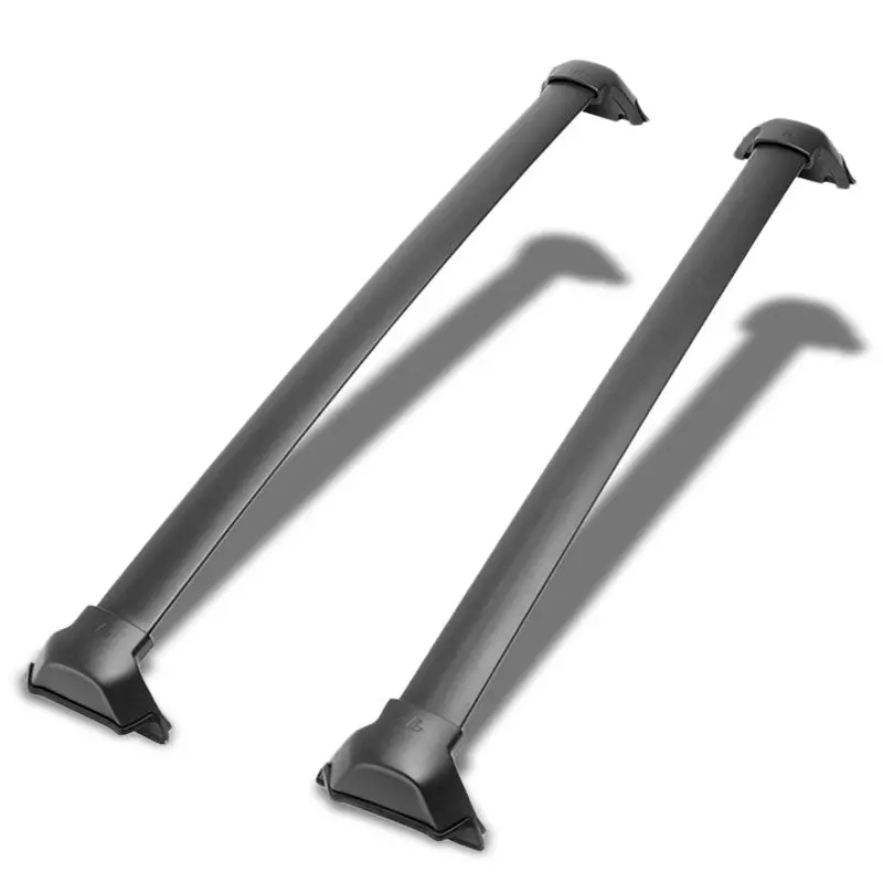 Black Aluminum Bolt-On Top Roof Rack Rail Cross Bar For 16-18 Cr-V 1