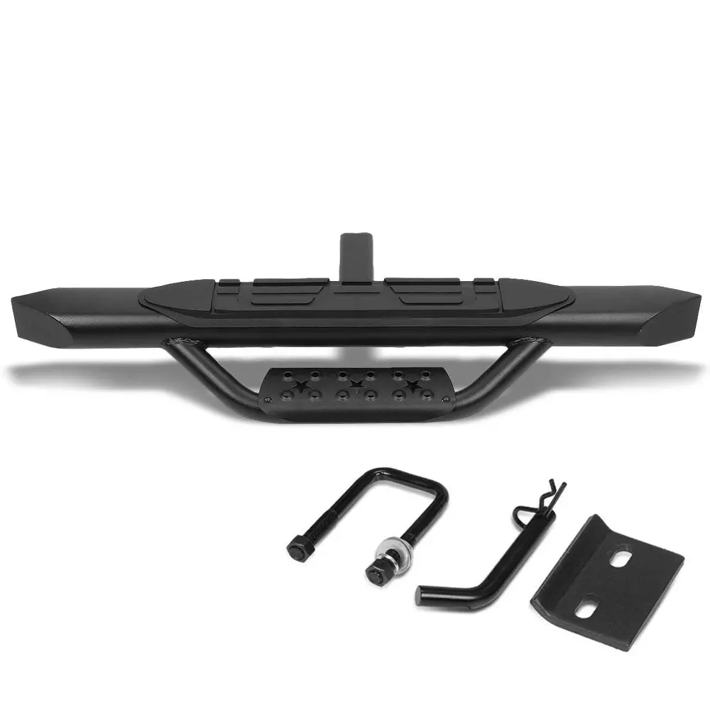 36.5"Long/3.75" Od Oval V-Cut Heavy Duty Hitch Step Bar Black For 2" Receiver 1