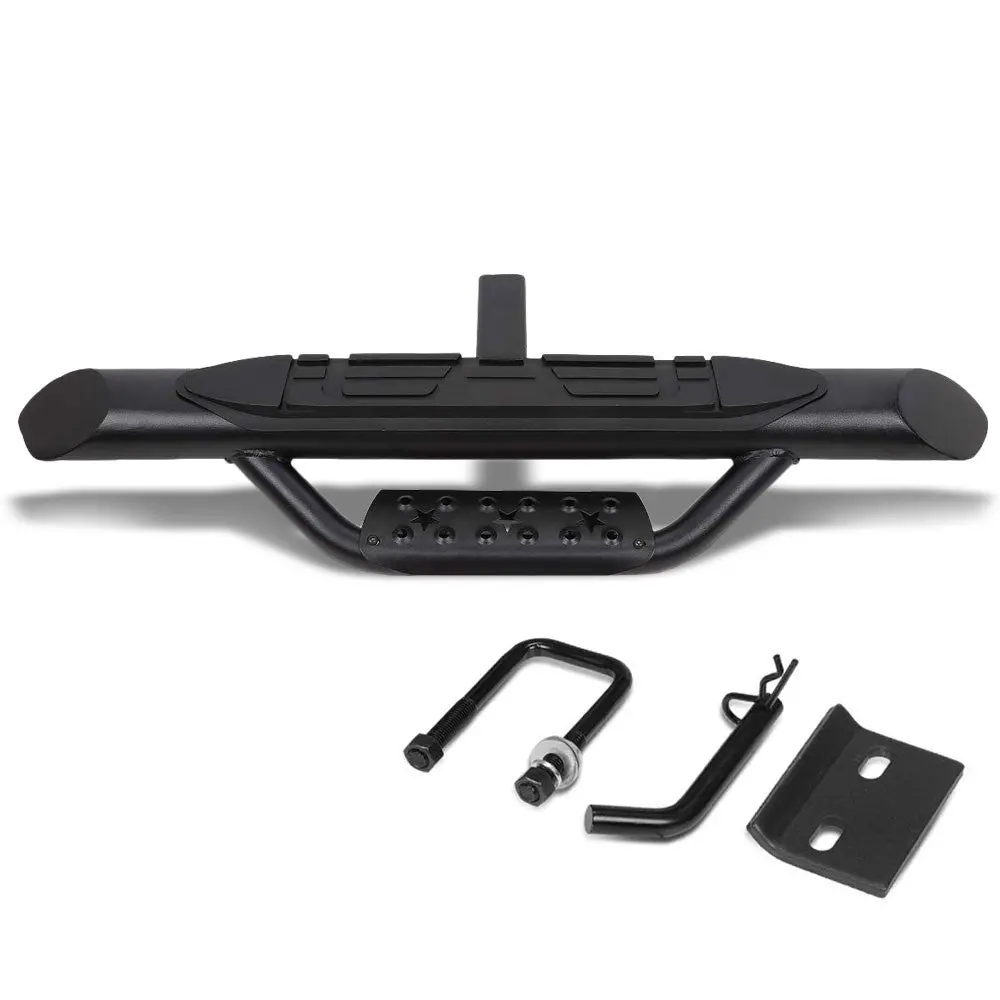 36.5"Long/3.75" Od Oval 45 Tilt-Cut Hitch Step Bar Black For 2" Receiver 1