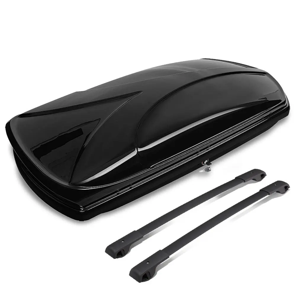 Black Aluminum/Abs Plastic Oe Roof Box For 14-18 Subaru Forester 2.0L/2.5L Dohc 1