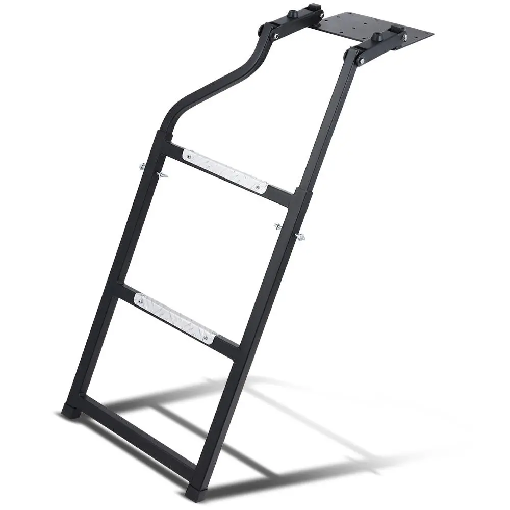 Universal Heavy Duty Foldable Pickup Truck Tail Gate Ladder Step Adjustable 28"-42" 1