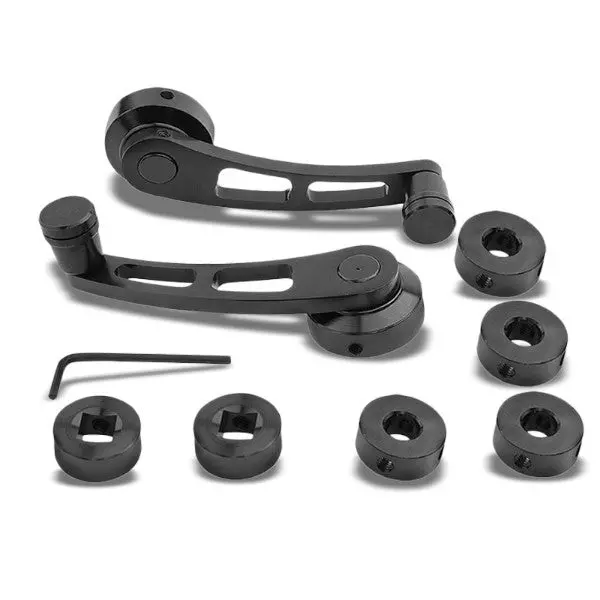 Black Universal 4.7" Long Aluminum Manual Car Door Window Crank Handle Lever Kit 1