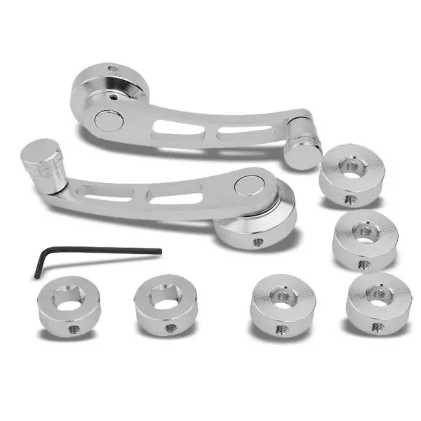 Silver Universal 4.7" Long Aluminum Manual Car Door Window Crank Handle Lever Kit 1