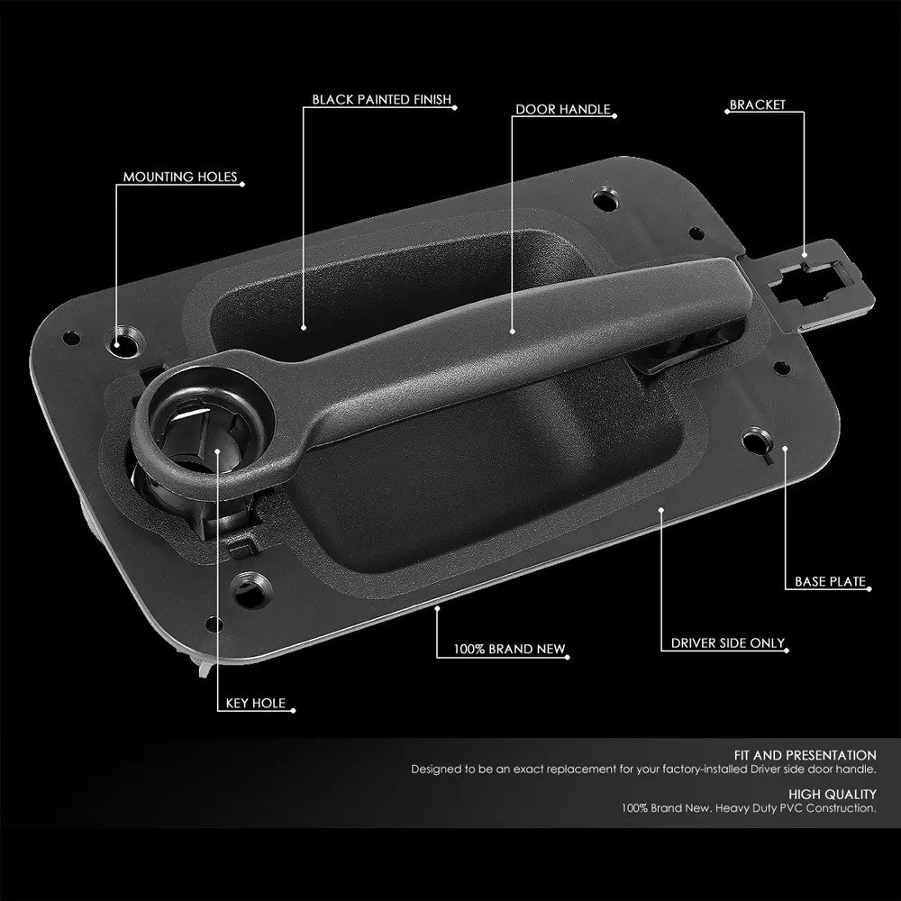 Exterior Left Side Door Handle With Keyhole For 03-06 International 40/4400/7500 2