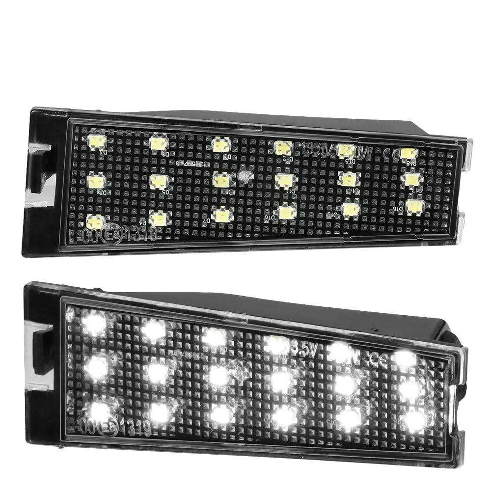 Nuvision Pair 18 Smd Led License Plate Light Assembly For 08-10 Cadillac Cts Sedan 1