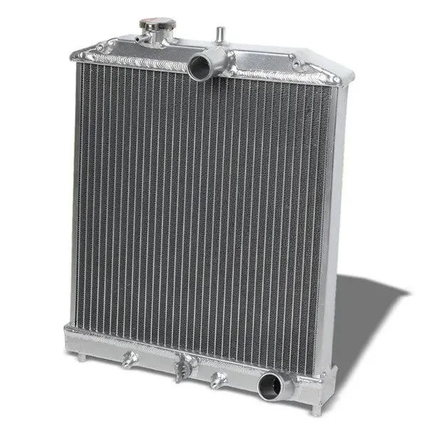 1-Row Metallic Aluminum Radiator Kit For 92-00 Honda Civic/94-01 Acura Integra 1