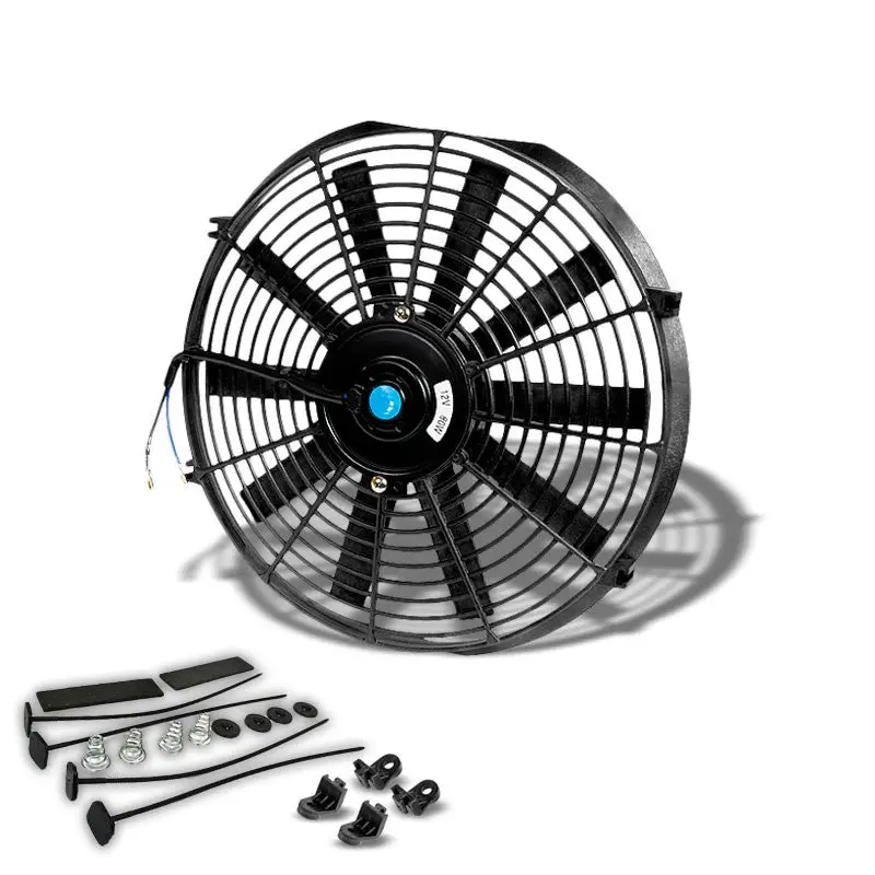 Universal 14" Slim Black Pull/Push Electric Radiator Engine Bay Cooling Fan 1