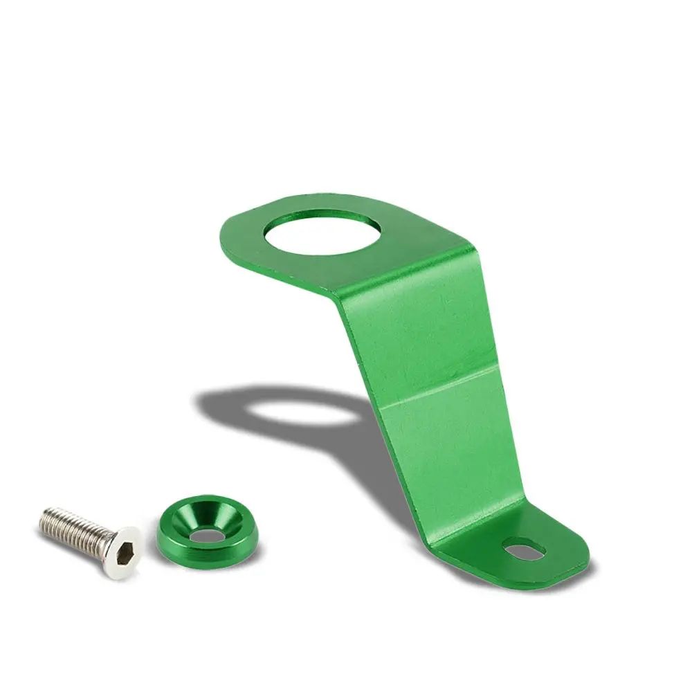 Green Aluminum Radiator Stay Mount Bracket+Fender Washer For Honda 92-97 Civic 1