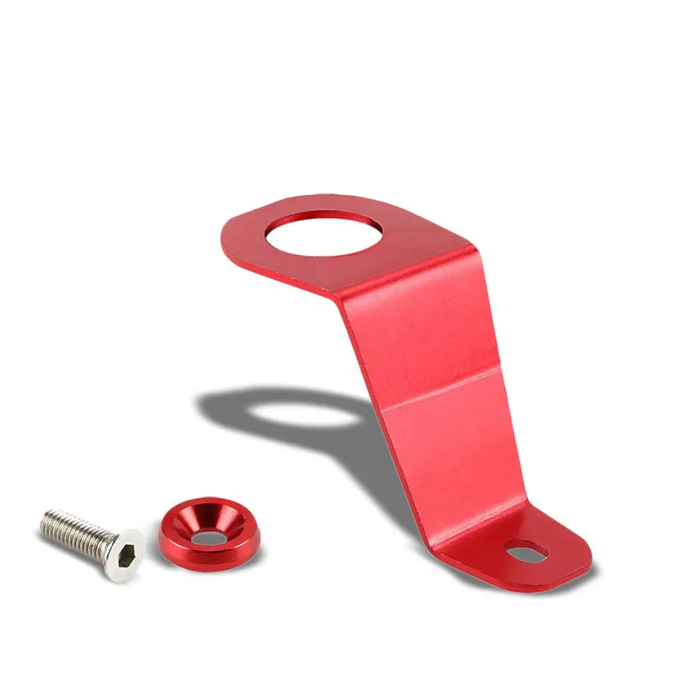 Red Aluminum Radiator Stay Mount Bracket+Fender Washer For Honda 92-97 Civic 1