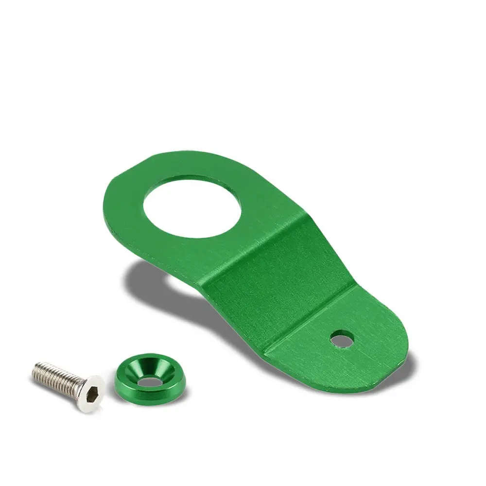 Green Aluminum Radiator Stay Mount Bracket+Fender Washer For Honda 96-00 Civic 1
