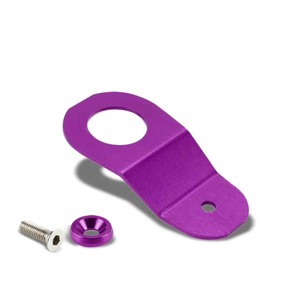 Purple Aluminum Radiator Stay Mount Bracket+Fender Washer For Honda 96-00 Civic 1