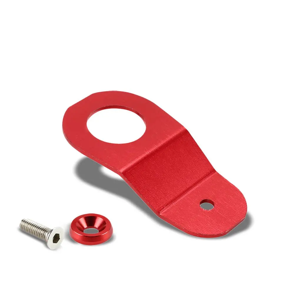 Red Aluminum Radiator Stay Mount Bracket+Fender Washer For Honda 96-00 Civic 1