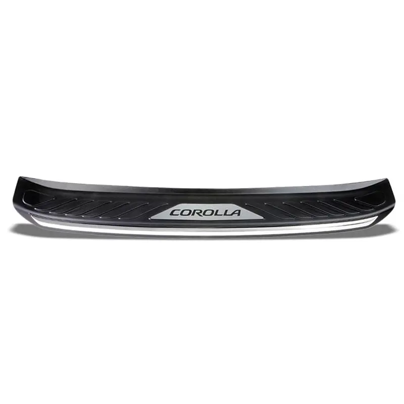 Tpe Black Chrome Trim Rear Bumper Cover Pad Protector For 14-16 Corolla E170 1