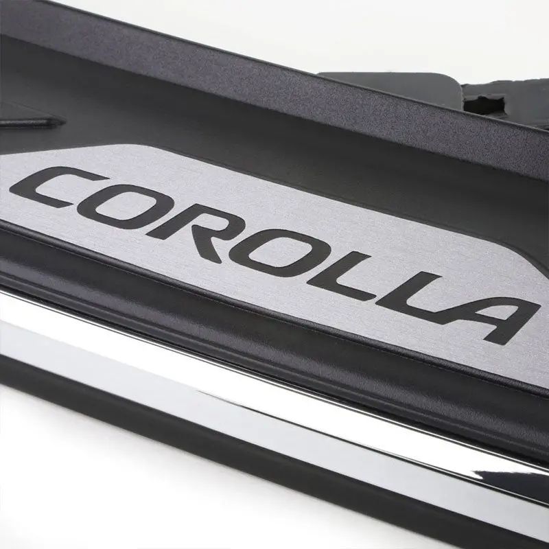 Tpe Black Chrome Trim Rear Bumper Cover Pad Protector For 14-16 Corolla E170 2