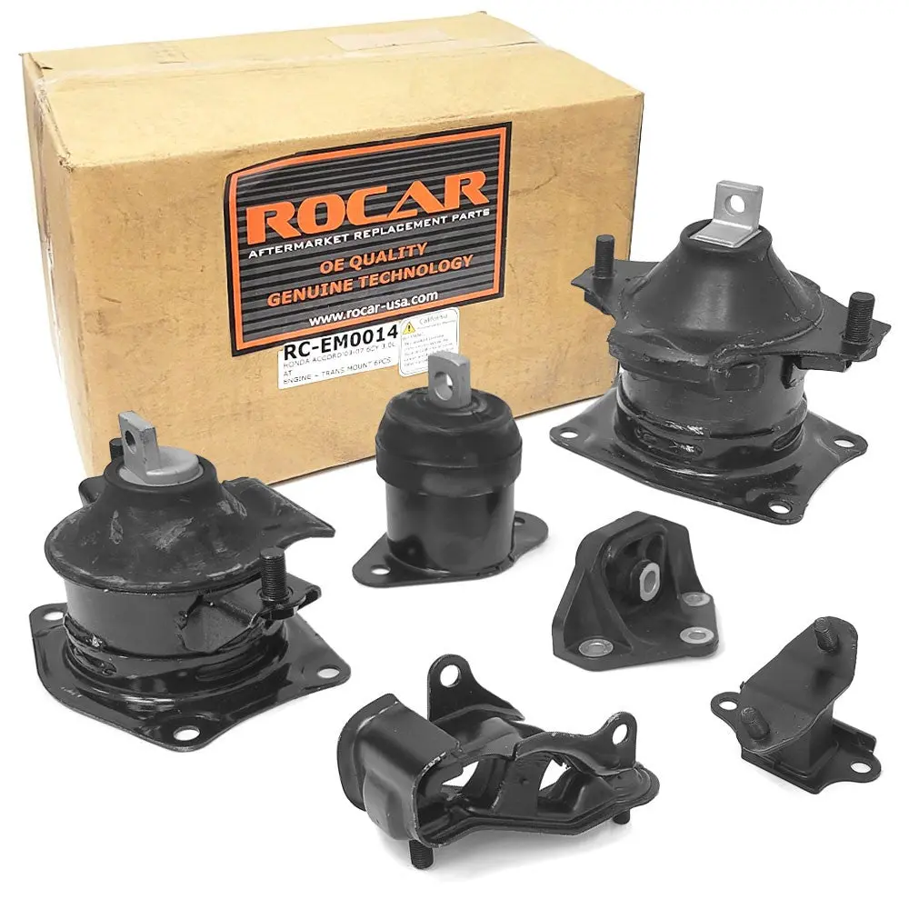 Rocar Rc-Em0014 Front/Rear/Side Engine Mount & Front/Lower/Up Transmission Mount For 03-07 Honda Accord 3.0L At (Cm) 1