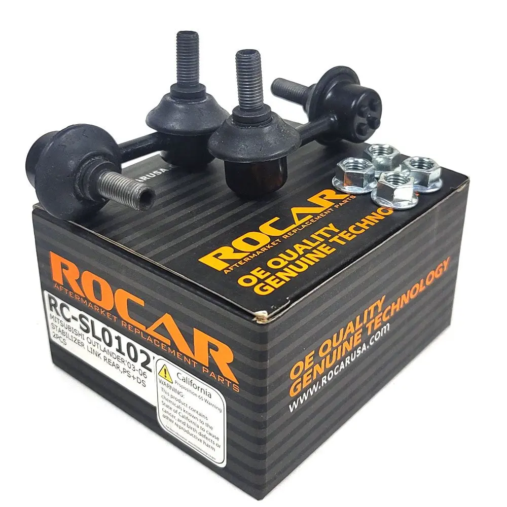 Rocar Rear Left+Rear Right Oe Style Sway Bar End Links (Stablilizer Bar) For 03-06 Outlander/03-15 Lancer 2.0L 1