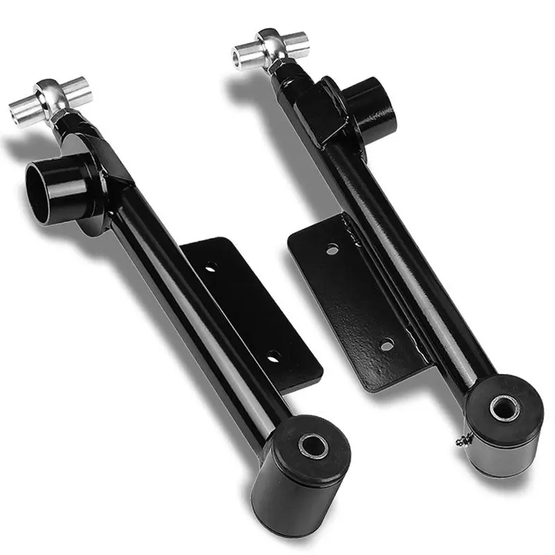 Black Adjustable Rear Lower Right+Left Tubular Control Arms For 99-04 Mustang 1