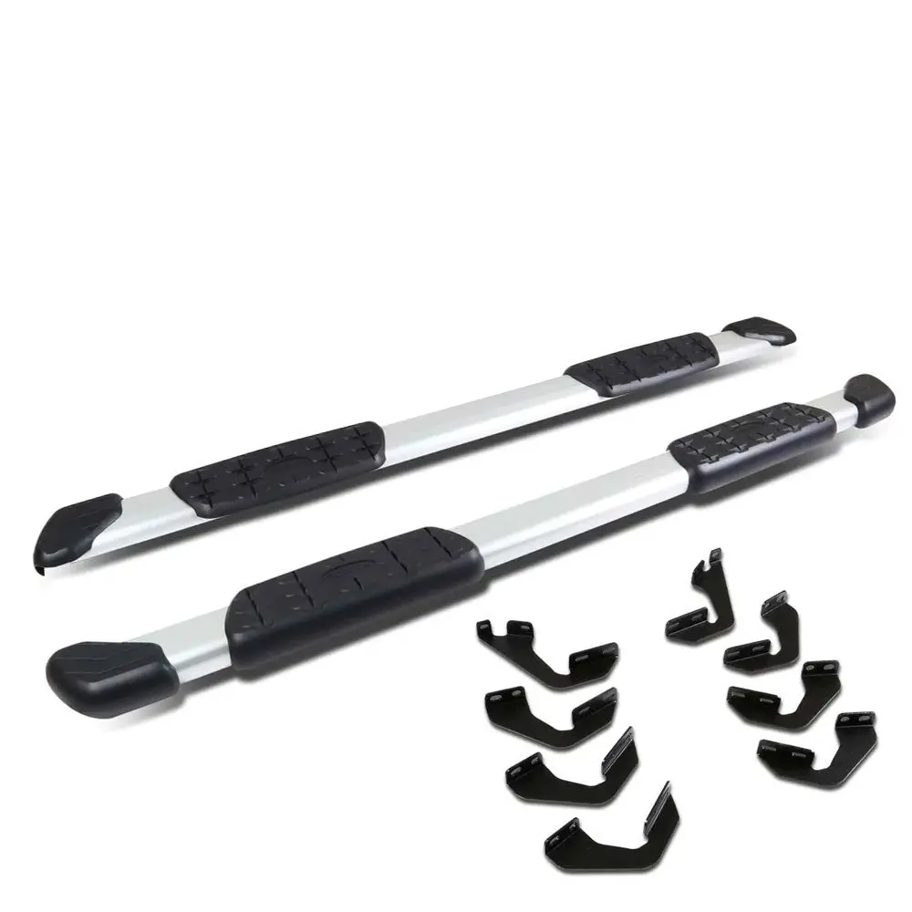 (5.25" Flat Pads Metal) Running Board Nerf Bar For 07-21 Toyota Tundra (Xk50 2Nd Gen) [Crew Cab] 1