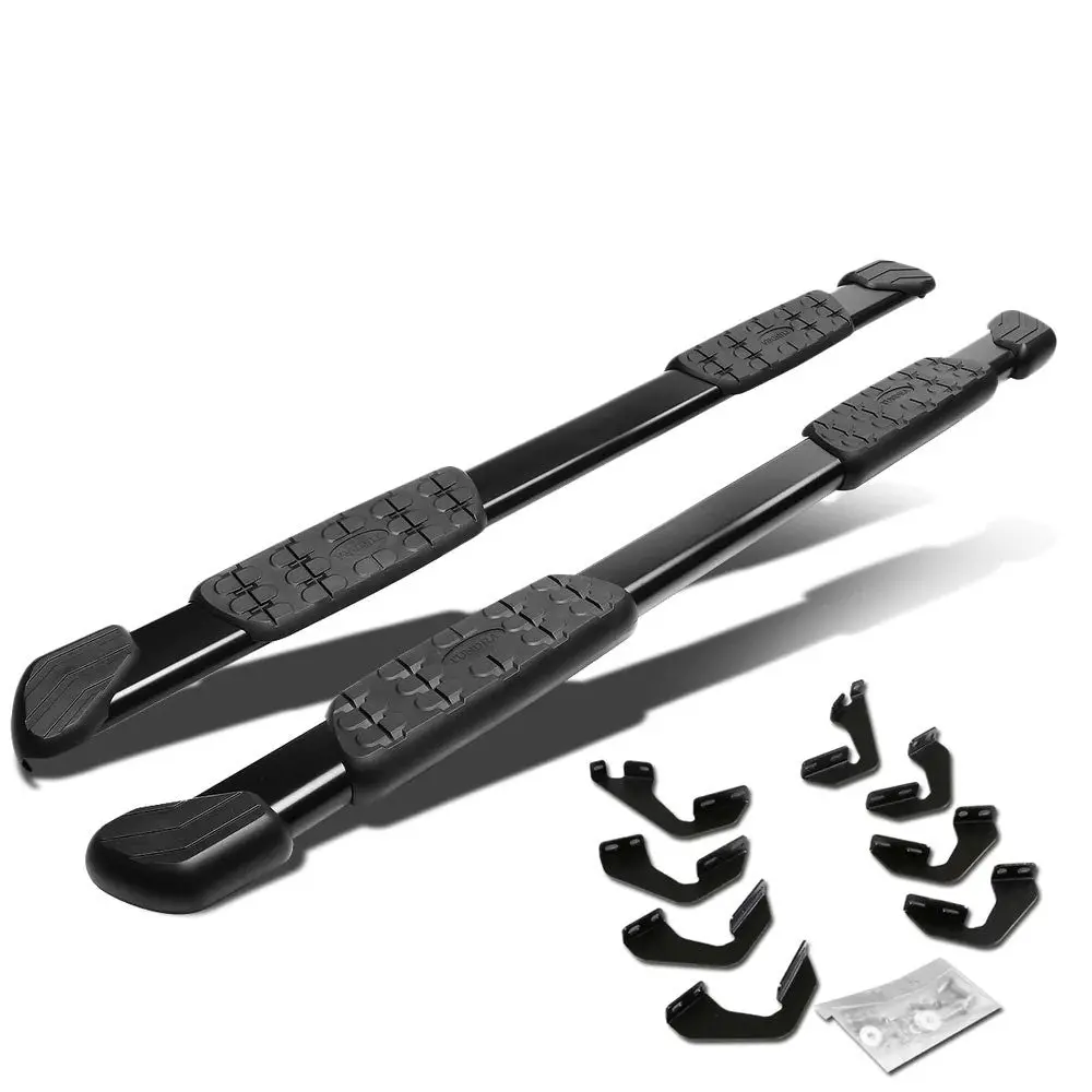 (5" Flat Pads Black) Running Board Nerf Bar For 07-21 Toyota Tundra (Xk50 2Nd Gen) [Crew Cab] 1