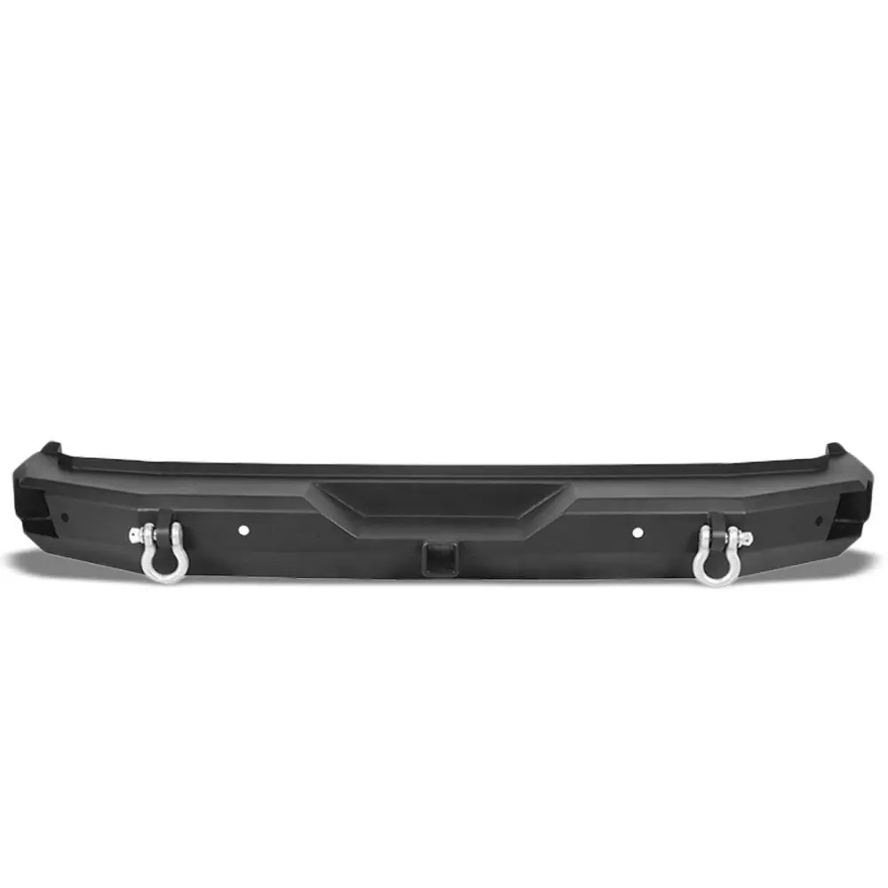 Black Steel Off Road Heavy Duty Rear Bumper For 18-19 Jeep Wrangler 2.0L/3.6L 1