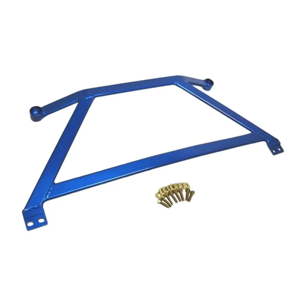 Megan Front Lower Blue Subframe H-Bracket Brace Bar For 06-11 Honda Civic 1