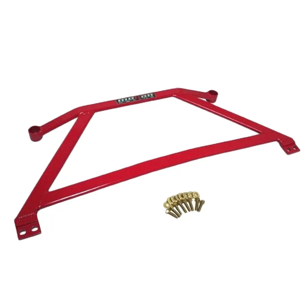 Megan Front Lower Red Subframe H-Bracket Brace Bar For 2006-2011 Honda Civic 1