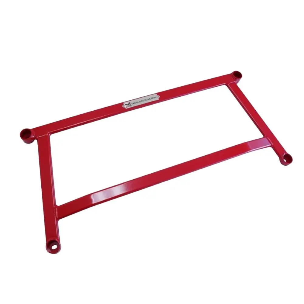 Megan Front Lower Red Subframe H-Bracket Brace Bar For 12-15 Honda Civic 4Dr 1