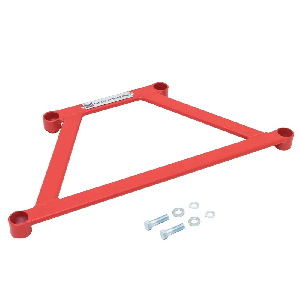 Megan Red Front Lower Subframe H-Bracket Brace Bar For 09-21 Nissan 370Z/07-13 Infiniti G37 1