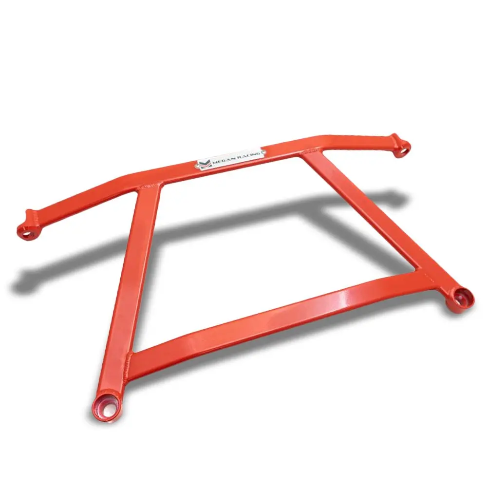 Megan Racing Red Race Spec Front Lower Strut H Brace Bracket For 97-01 Mirage 1