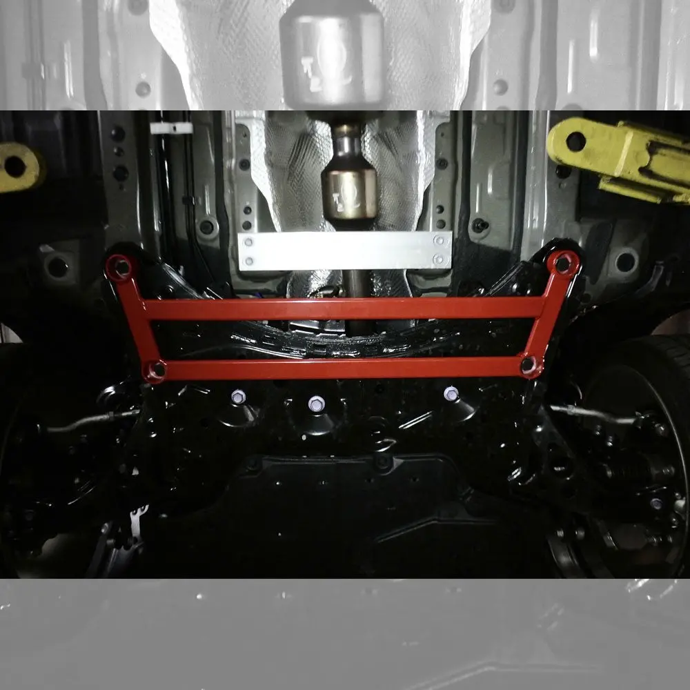 Megan Red Front Lower H-Brace Bracket+Rear Lower Strut Bar For 20+ Corolla E210 2