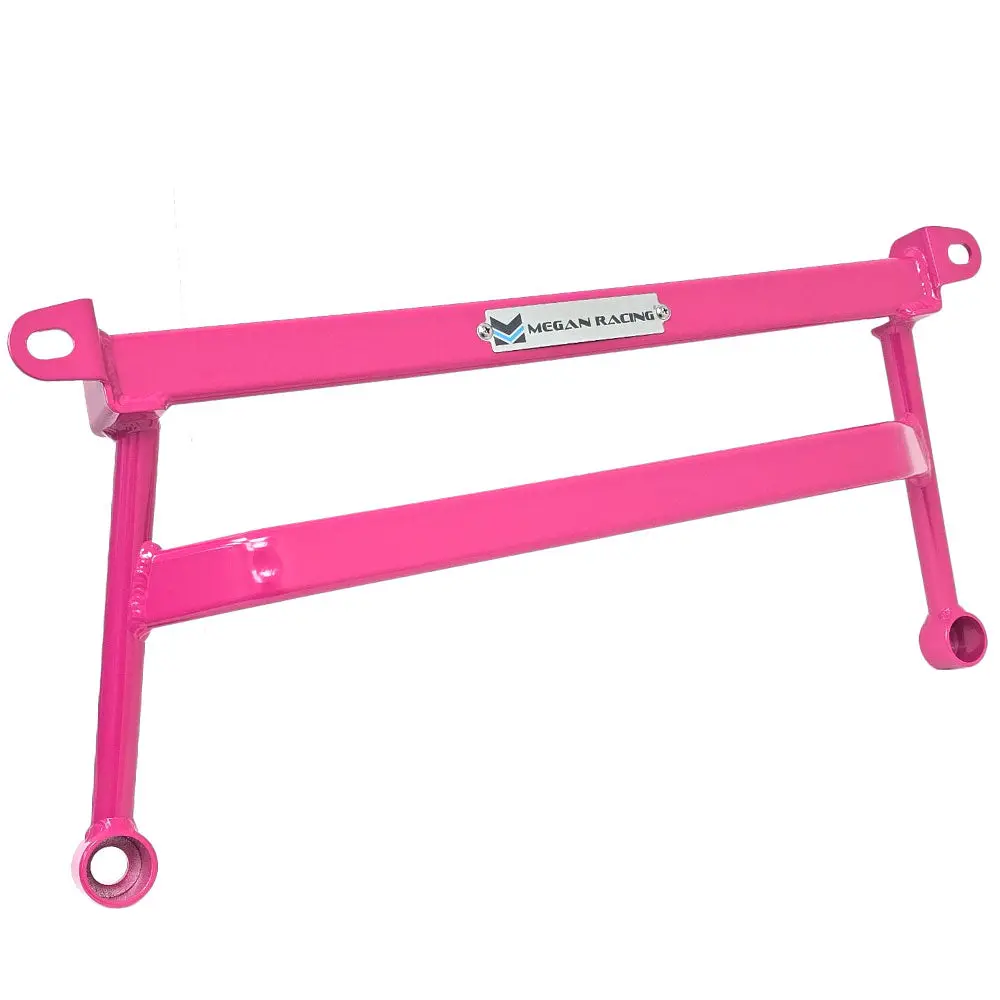 Megan Front Lower Pink Subframe H-Bracket Brace Bar For 02-07 Impreza Wrx / Wrx Sti 1