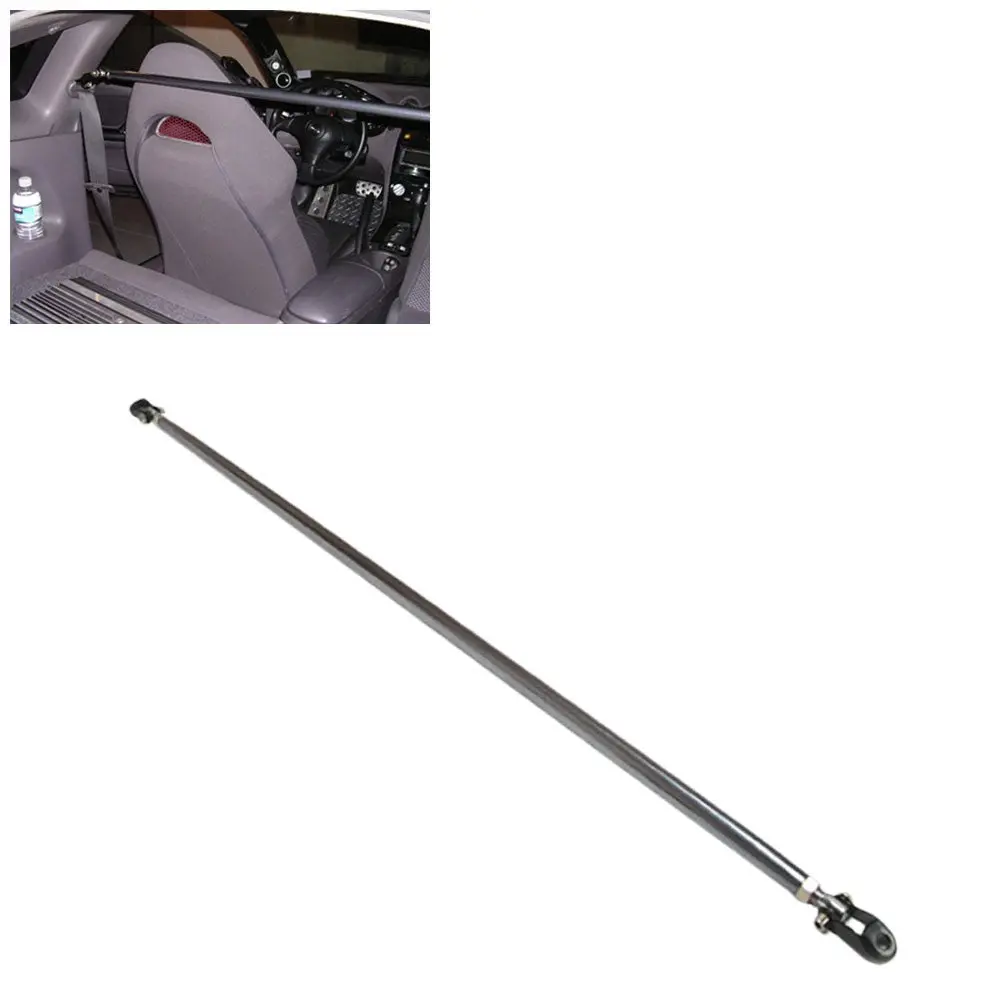 Megan Gunmetal Rear C-Pillar Strut Tower Brace Bar For 84+ Integra/Cr-X/Civic/240Sx/Corolla/Celica/Golf/Gti 1