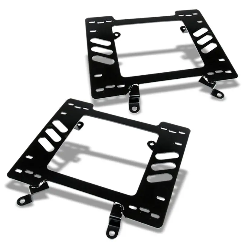 2X Steel Racing Seat Base Mounting Bracket Adapter For Ford 79-98 Mustang Pony 1