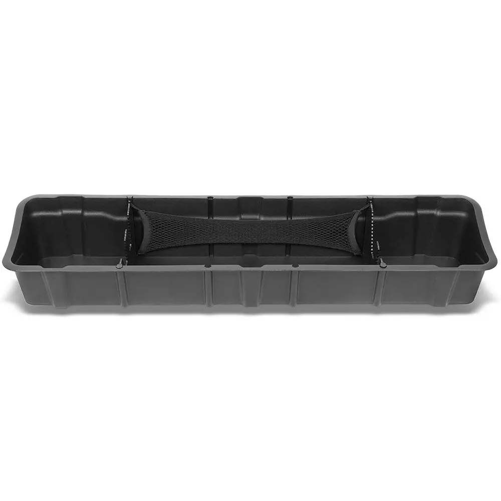 Matte Texture Black Rear Under Seat Storage Tray For 15-20 Ford F-150 Crew Cab 1